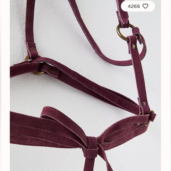 Free People - Baby Cobra Black Suede Leather Harness - black suede - M/L - Picture 3 of 11